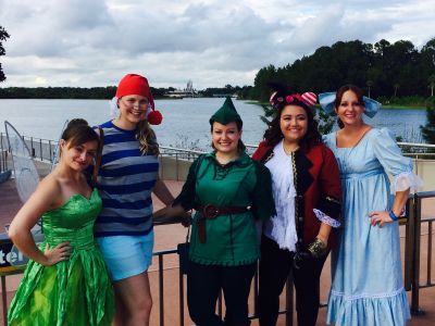Peter Pan themed costumes for Mickey's Not So Scary Halloween Party